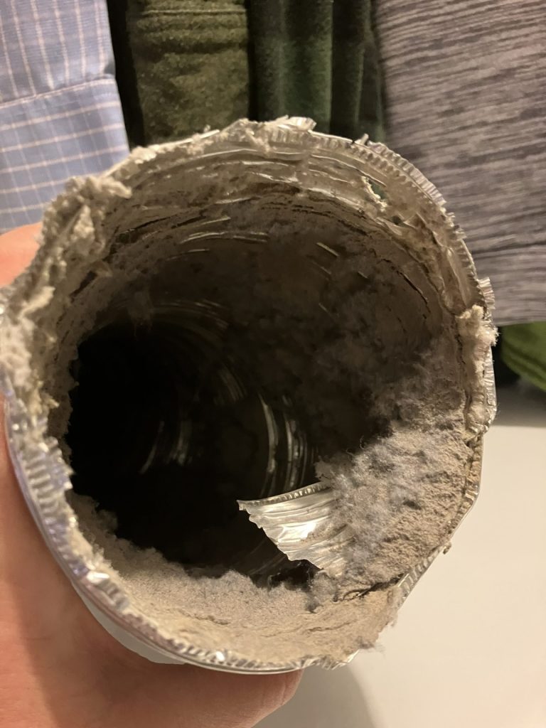 Dryer Vent Duct Before Cleaning