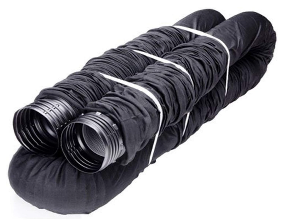 Outdoor Water Management - French Drain Perforated Pipe With Filter Sock