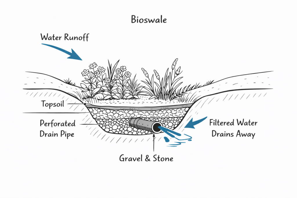 Outdoor Water Management - Bioswale