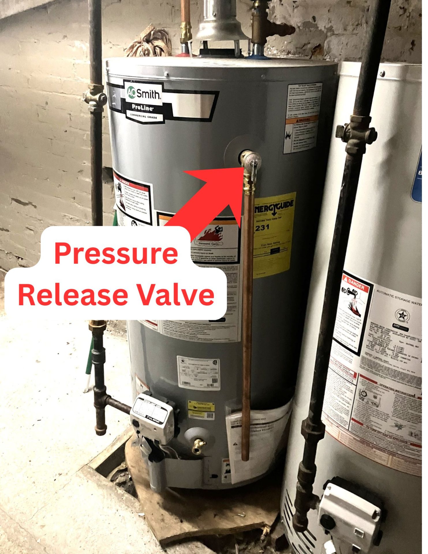 Water Heater Pressure Release Valve